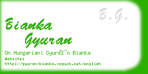 bianka gyuran business card